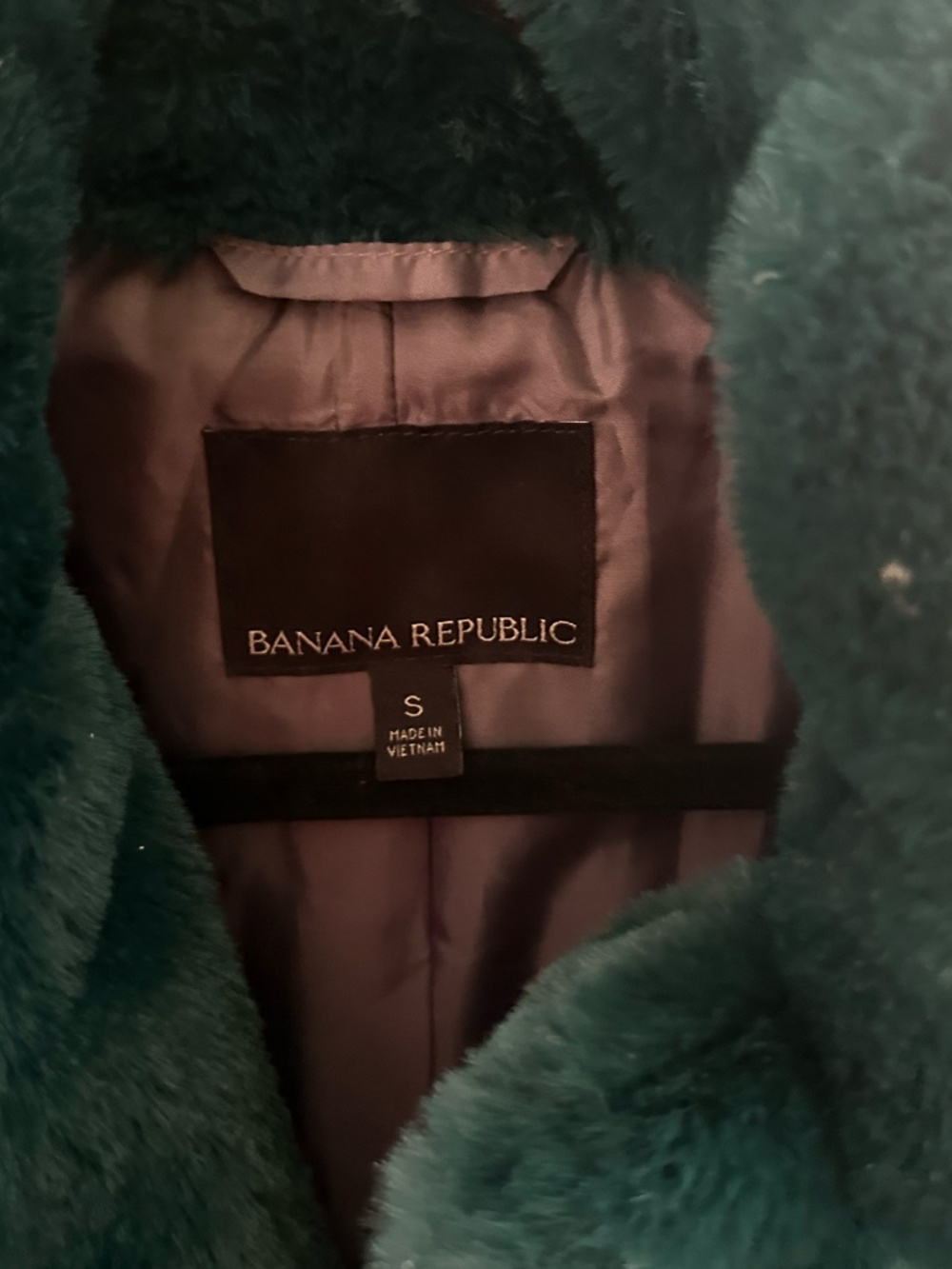 Banana Republic Faux Fur Blue Coat - Picture 3 of 3